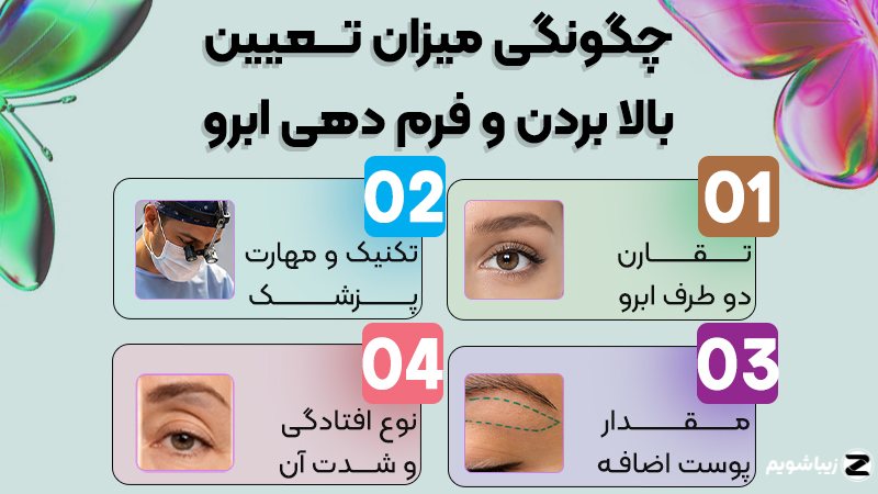 آیا لیفت دایرکت ابرو میتواند فقط قسمت خاصی از ابرو را بالا ببرد؟ 1 چگونگی میزان تعیین بالا بردن و فرمدهی ابرو